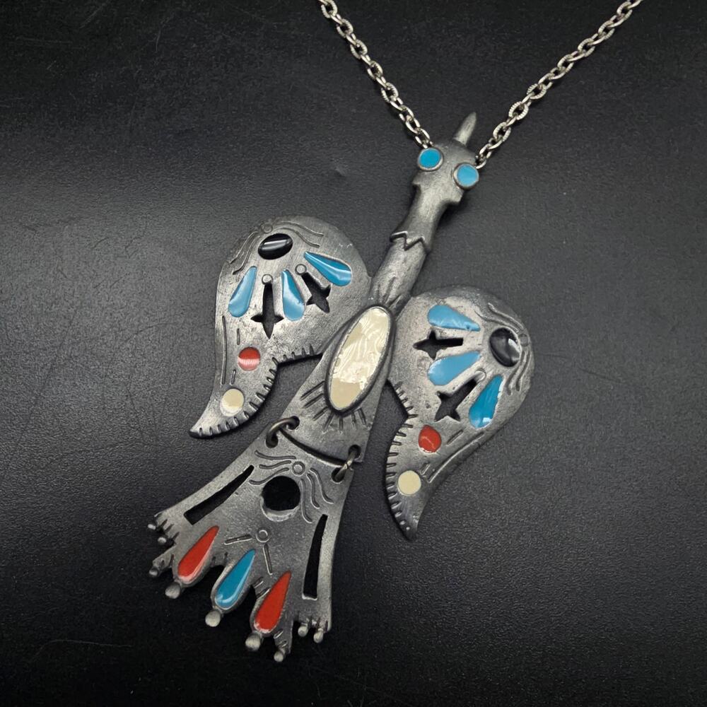 Gold Crown Inc Phoenix Bird Pendant Necklace Southwest Boho